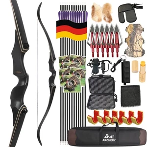 60 Zoll Recurvebogen Set Jagdbogen 55/60lbs Takedown Bogenschießen Pfeil Jagd DE - Bild 1 von 12