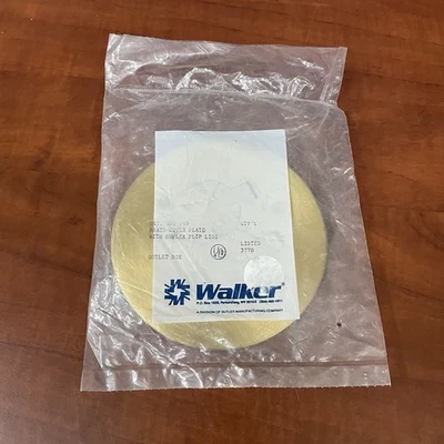 Walker 895P-BRZ Bronze Duplex Floor Outlet Box Cover Plate w/two Flip Lids 377B - Image 1 of 4