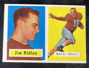 1957 Topps Football #139 Jim Ridlon 49ers EX - Foto 1 di 2