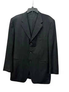 Canali Loro Piana Super 120's 100% Wool Blazer Mens 52 US 42 Black #Y12-5 - Picture 1 of 16