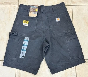 Neu mit Etikett Carhartt Herrenshorts Größe 34 x 11" grau robust Flex Rugby lockere Passform - Bild 1 von 5