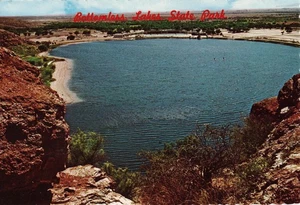 Postcard Bottomless Lakes State Park Roswell New Mexico Lea Lake 1974 - Picture 1 of 2
