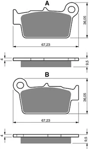Brake Disc Pads Goldfren K1 Front Right For Italjet Torpedo 125 2007 - 2008 - Picture 1 of 2