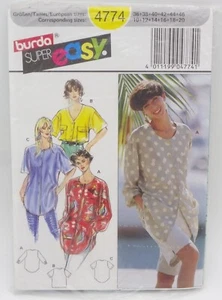 Burda Super Easy Sewing Pattern Kit #4774 Size 10-20 Vintage 1990s - Foto 1 di 4
