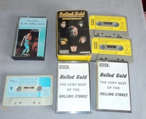 Job lot x Rolling Stones cassettes "Rolled Gold 1st Press Decca & Spanish Import - Picture 1 of 5