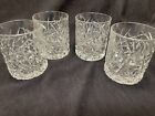 Crystal Double Old Fashion Glass Set Of4 Sculptra By D'arques Durand Usa 12 Oz