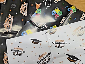 6 Graduation Wrapping Paper Gift Party Present Wrap Congratulations Grad Diploma - Picture 1 of 20