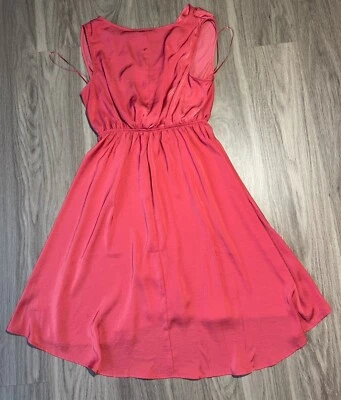 Tahari Dress Empire Waist V-Neck Dress Sz Small Sleeveless Pink NWT - Image 1 of 4