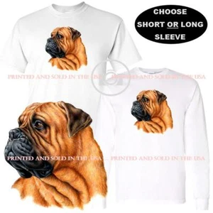 Camiseta Bullmastiff Mastín Raza de Perro Color Arte Retrato Personalizada S-3X - Imagen 1 de 5
