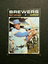 1971 TOPPS # 76 TED SAVAGE  MILWAUKEE BREWERS  