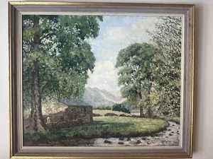 Atemberaubendes Ölgemälde Landschaft & Gebäude von Sir John Drummond Inglis - Bild 1 von 4