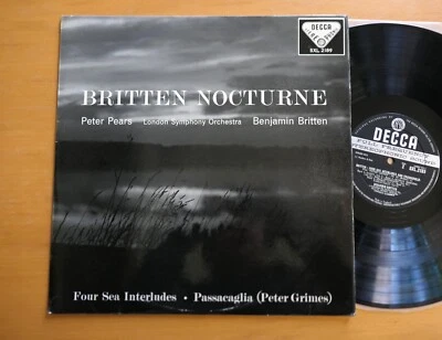 SXL 2189 ED1 Britten Nocturnes Pears Britten NEAR MINT Decca 1st WBG + insert - Image 1 of 4