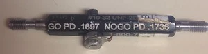 THREAD CHECK INC GO NOGO THREAD GAUGE 10-32 UNF-2B GO .1697 NOGO .1736 - Picture 1 of 1