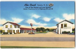 Socorro, New Mexico AKE COURT Roadside Motel Vintage Postcard 1950s - Picture 1 of 2