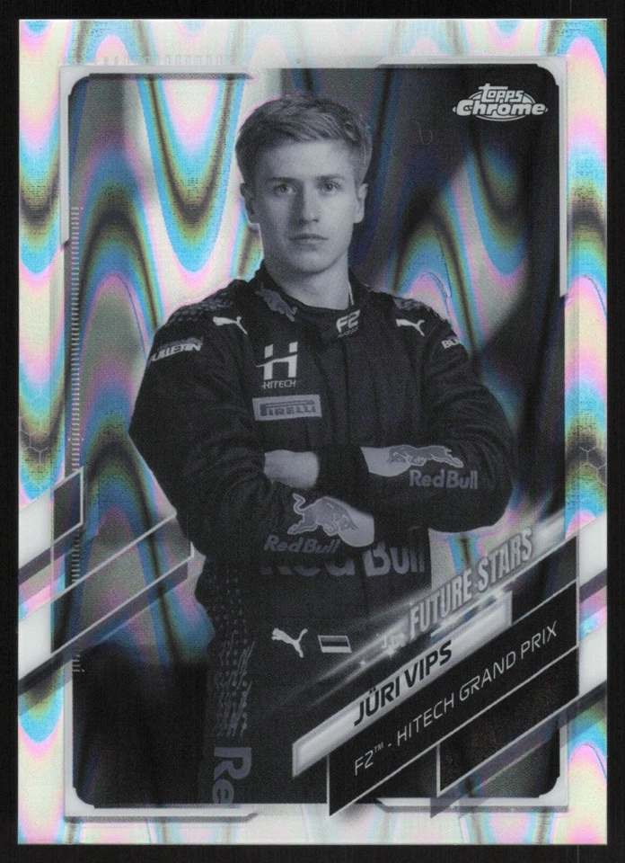 Juri Vips 2021 Topps Chrome Formula 1 # 69 B&W RayWave - Image 1 of 1