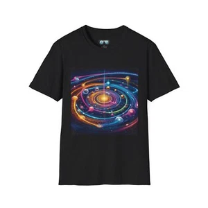 Cosmic Map Unisex T-Shirt, Space Star Galaxy Print Tee, Astronomy Gift, - Picture 1 of 25