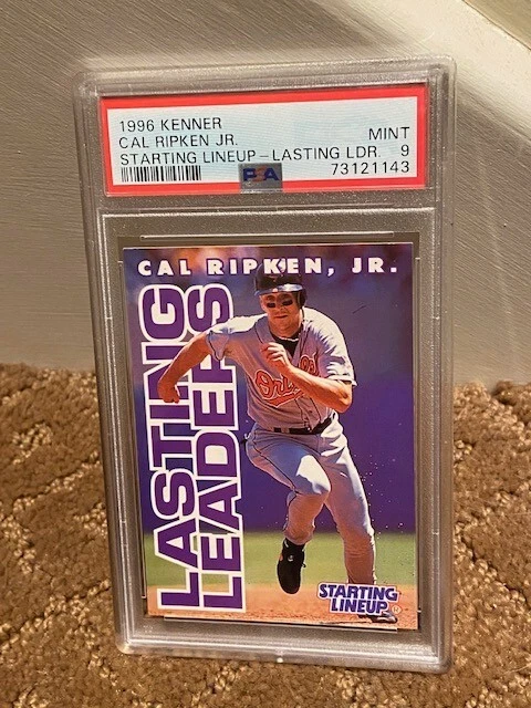 1996 Kenner Starting Lineup Cal Ripken Jr. PSA 9 Lasting Card LOW POP NEWCASE - Image 1 of 1