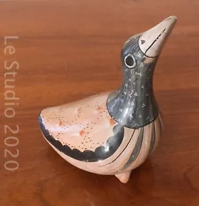 Vintage Tonala Mexican Ceramic Pottery Hand-Painted Duck - Picture 1 of 7