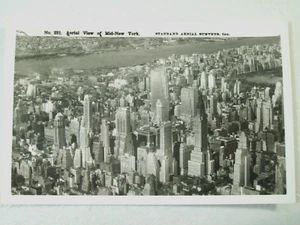 Postal Vista aérea del centro de la ciudad de Nueva York Estudio aéreo No. 231, blanco y negro - Imagen 1 de 2