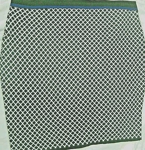 TU Übergröße Strickrock Etui geometrisch knielang weiß schwarz Gr. 22 Büro - Bild 1 von 6