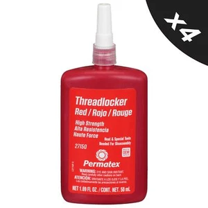 4x Threadlock hochfeste schnell wirkende Mutter & Schraube Gewindeverschluss Dichtmittel - 50ml - Bild 1 von 7