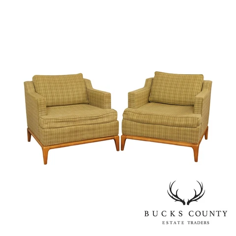 Mid Century Modern Pair Lounge Chairs Cover