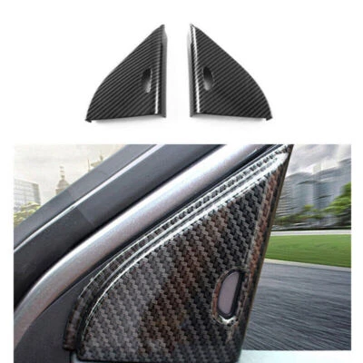 Carbon Fiber pattern Front Triangle A Pillar Cover Trim For Nissan Kicks 2018-24 Foto 1 de 4