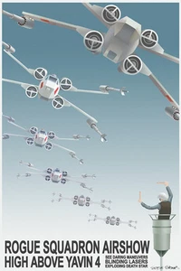 Star Wars Rogue Squadron X-Wing lustig Vintage Tourismus Fine Art Giclée auf Leinwand - Bild 1 von 1