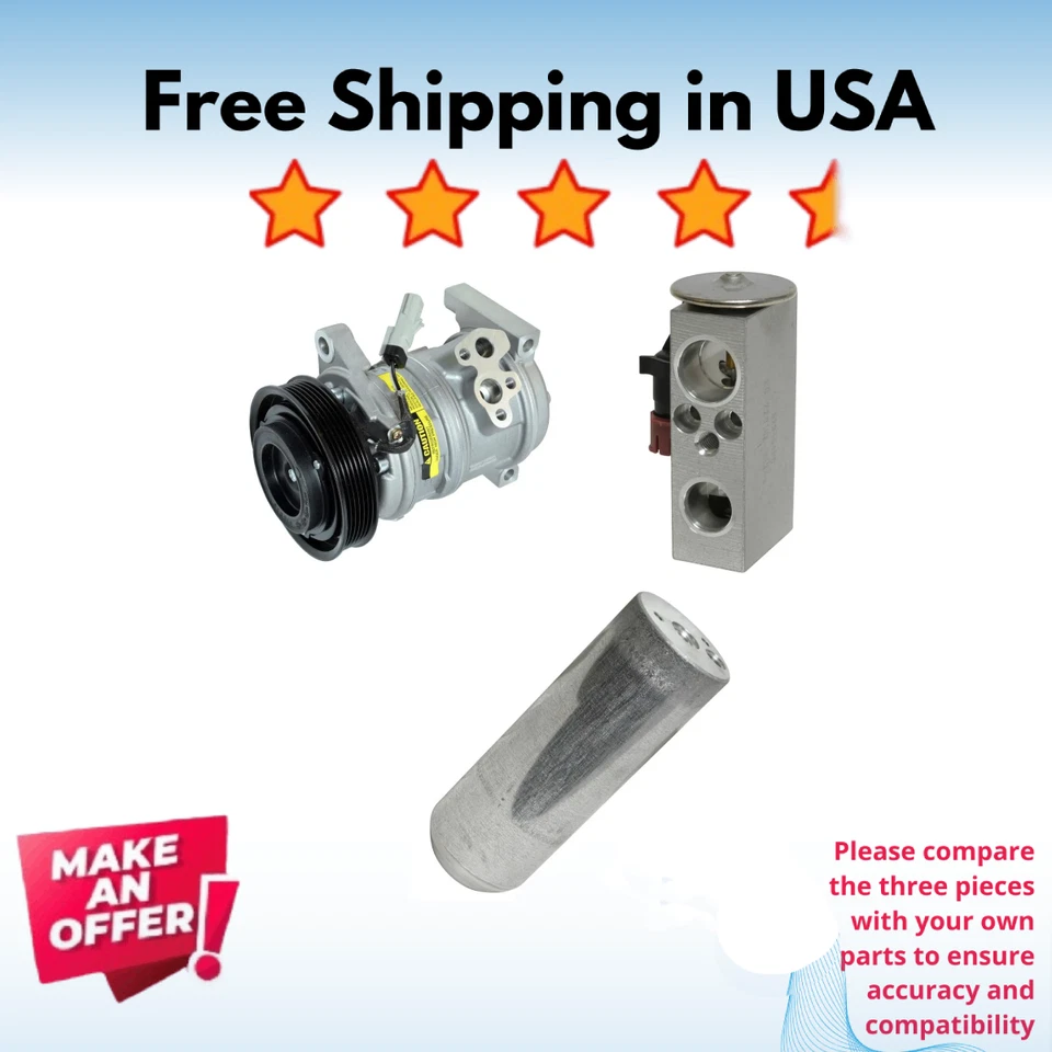 Kit Compresor A/C Fit Chrysler Town & Country 2002-2004, Dodge Caravan 2002-2004 Foto 1 de 4