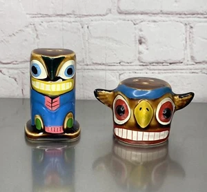 Vintage Empress Totem Salt & Pepper Shakers Japan - Picture 1 of 6