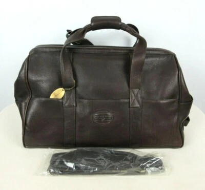 NWOT CLAIRE CHASE Leather Large Duffle Bag Weekender Vintage Model Dark Brown - Image 1 of 4