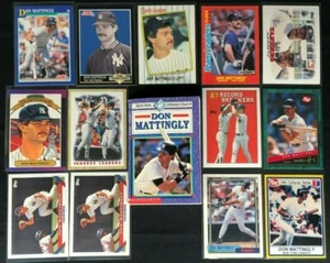 Don Mattingly 13 Cards, 1 Book - Fleer, Topps, Donruss, Score, Post - NY Yankees - Picture 1 of 7