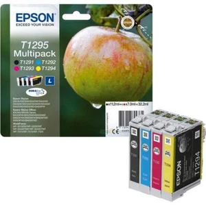 4 Original Epson Druckerpatronen T1295 Workforce WF 3520 DWF schwarz Farbe - Bild 1 von 3