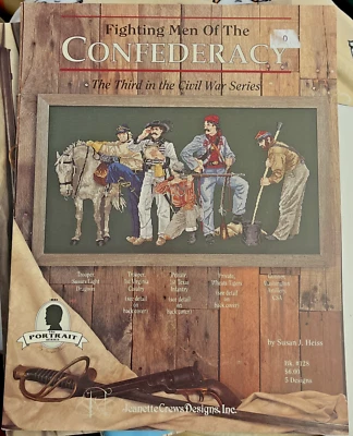 Fighting Men of the Confederacy Jeanette Crews Designs 1991 Vintage Cross Stitch - Image 1 of 4