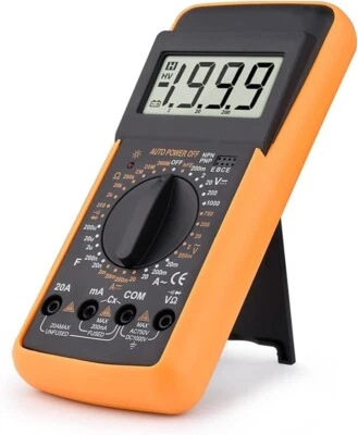 MULTIMETRO DIGITALE LCD COMPATTO TESTER PROFESSIONALE + BATTERIA E CAVI INCLUSI - Immagine 1 di 4