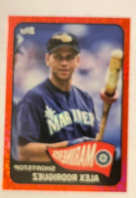 2023 Topps Archives 118 Alex Rodriguez Red Hot 1965 Inverted Variation /50 - Image 1 of 4