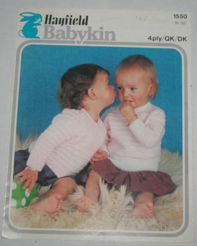 Knitting  Patterns - Hatfield # 1550 Babykin Jumpers  - 16-20 inch - Image 1 of 1