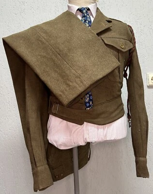 Herren 50er Jahre braun grün British Army Battledress Anzug 1949 Muster 1951 datiert 38 - Bild 1 von 4