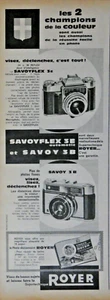 PUBLICITÉ DE PRESSE 1962 APPAREILS COULEUR ROYER AVEC UN SAVOYFLEX 3E AUTOMATIC - Picture 1 of 1