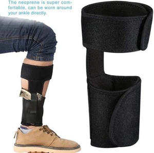 Concealed Carry Ankle Pistol Gun Holster Right Leg For LCP 380 S&W Glock LC9 9mm - Picture 1 of 11