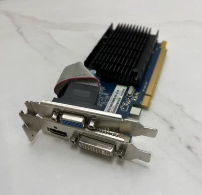 Sapphire ATI Radeon HD 5450 1GB DDR3 PCIe Graphics Card - HDMI VGA DVI - Image 1 of 4