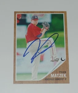 TYLER MATZEK SIGNED AUTO'D 2011 TOPPS HERITAGE MINORS CARD #26 ROCKIES BRAVES - Picture 1 of 3