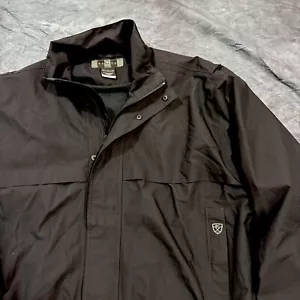 NIKE GOLF Storm-Fit Lined Jacket Men's Size Large L Zip Up & Snap Midnight BLACK - Picture 1 of 7