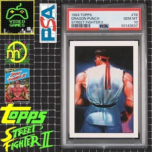 1993 Topps Street Fighter II - #78 Ryu / Dragon Punch - PSA 10 GEM MINT - Picture 1 of 4