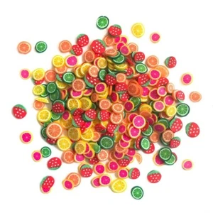 Espolvoreadores de cóctel de frutas - botones muchos adornos NK122 - arcilla de polímero - Imagen 1 de 3