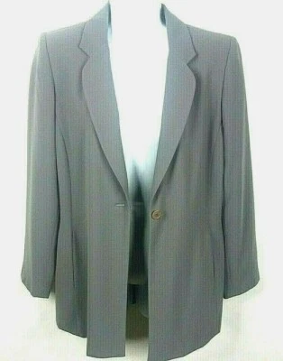 Chaqueta Blazer Harve Bernard Gris Talla 10P Pequeña Longitud Media Evento de Carrera Foto 1 de 4