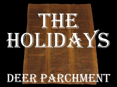 TORAH SCROLL BIBLE VELLUM MANUSCRIPT LEAF 250 YRS OLD YEMEN The holy holidays - Image 1 of 4