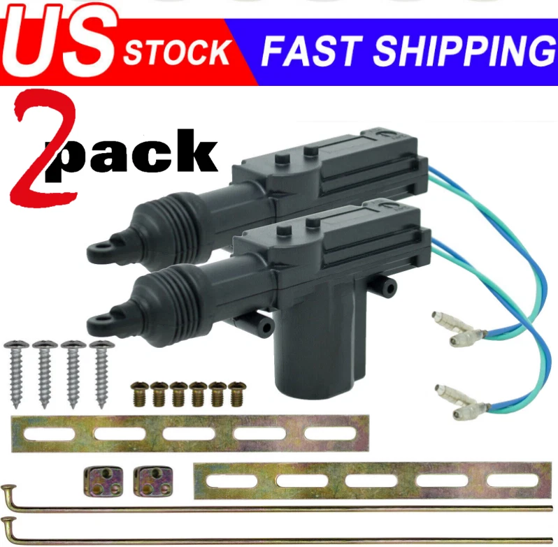 2pcs Universal 2 Wires 12v Car Auto Motor Heavy Duty Power Door Lock Actuator