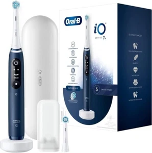 Oral-B iO7 Sapphire Blue Smart Electric Toothbrush Advanced Cleaning Technology - Picture 1 of 9