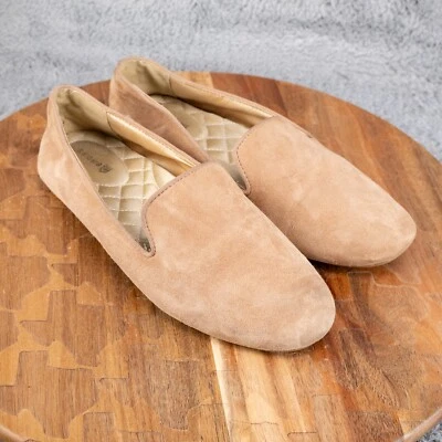 Zapatos informales sin cordones Birdies The Starling para mujer talla 7 marrón tostado de cuero Foto 1 de 4